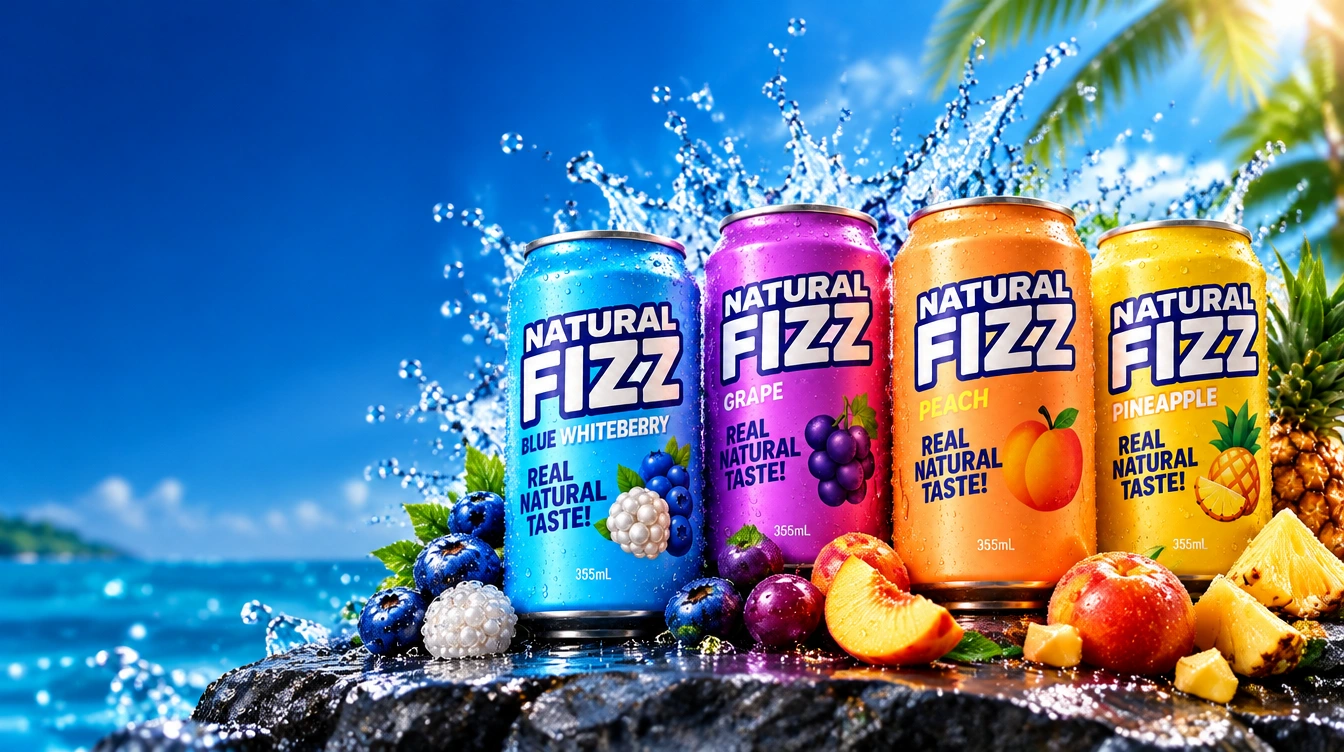 Tropical fruit, ice and water splash